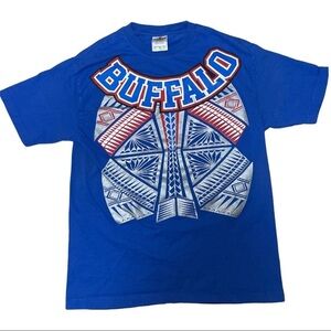Retro Buffalo Bills Aztec mens large script fan gear unique colorful